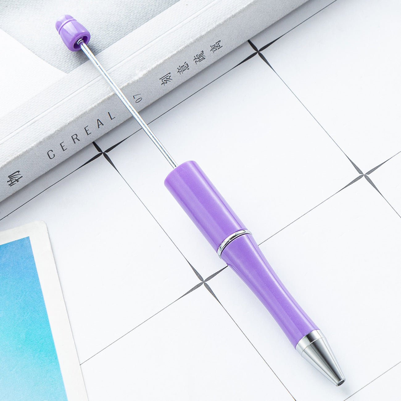 Bead pen, spot wholesale creative DIY plastic bead pen ballpoint pen printable plastic bead pen