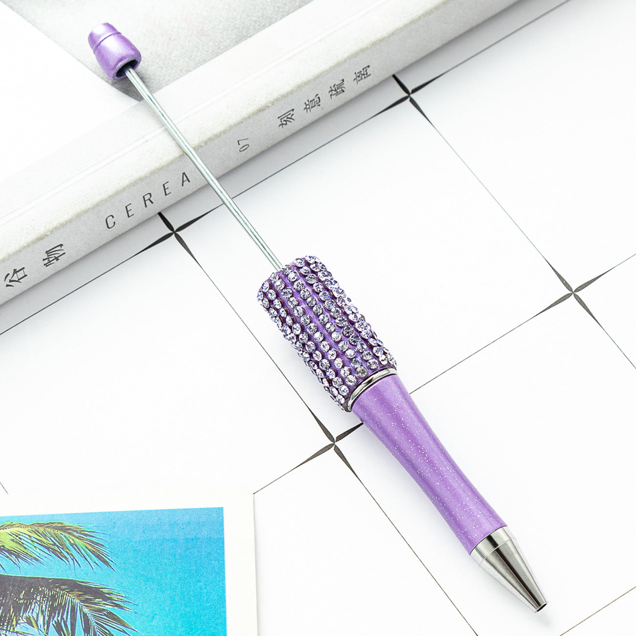 New diamond bead pen spot wholesale creative hand sticker diamond bead pen multi-color bag diamond ballpoint pen