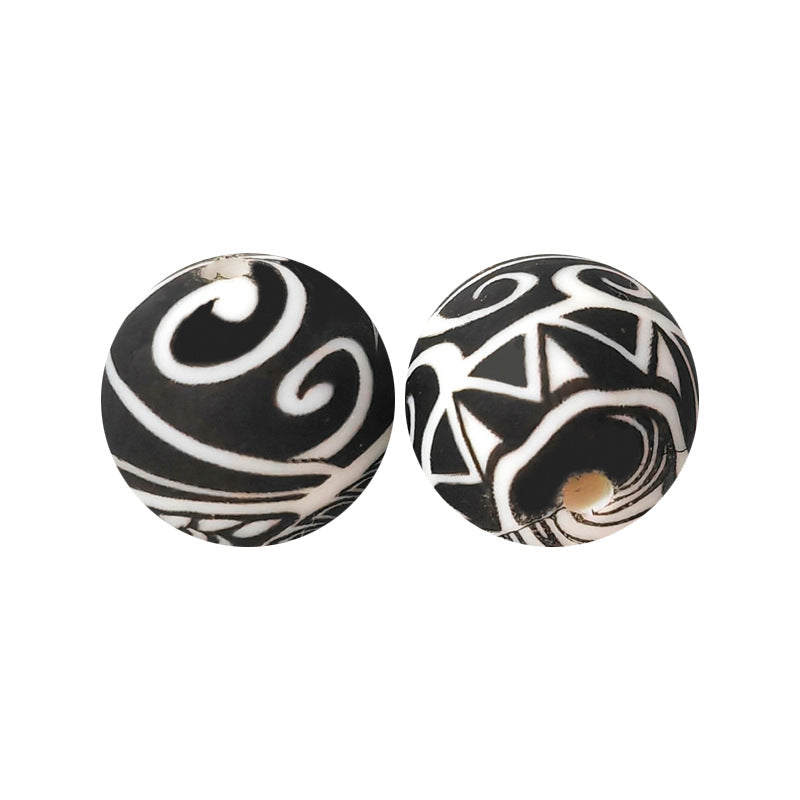 15mm silicone beads water transfer beads DIY jewelry bead pen loose beads wholesale