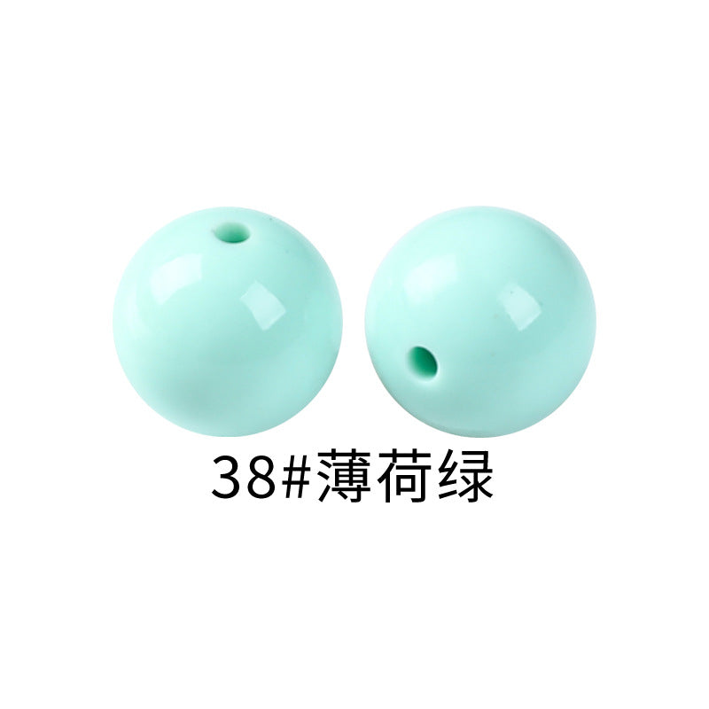 15mm Spot Glossy Silicone Beads Round Loose Beads DIY Jewelry Smooth Oil Injection Silicone Beads Mixed Color Beads