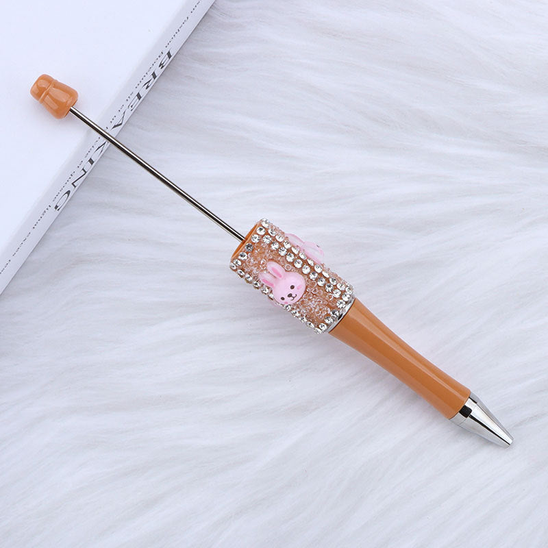 DIY big white rabbit sugar bead pen, cute rabbit dream rabbit dream bead round bead pen manufacturer wholesale