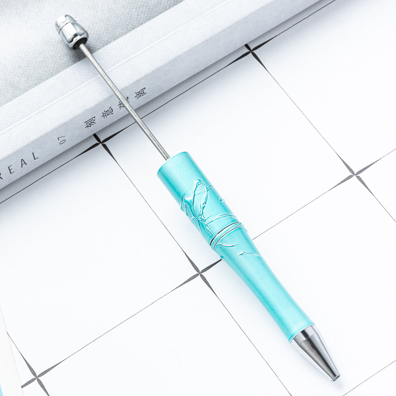 Bead pen, spot wholesale DIY creative relief UV beaded ballpoint pen gilt spot swirling plastic ballpoint pen