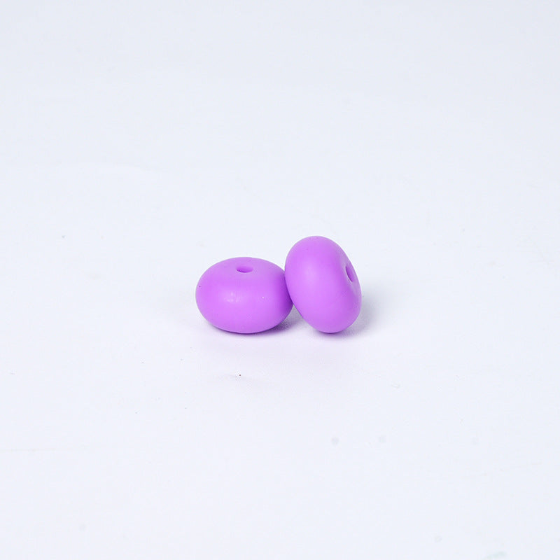 Spot 14mm Small Abacus Beads Food Grade Silicone Beads DIY Men's and Women's Jewelry Necklaces Oval Beads Wholesale #51-93