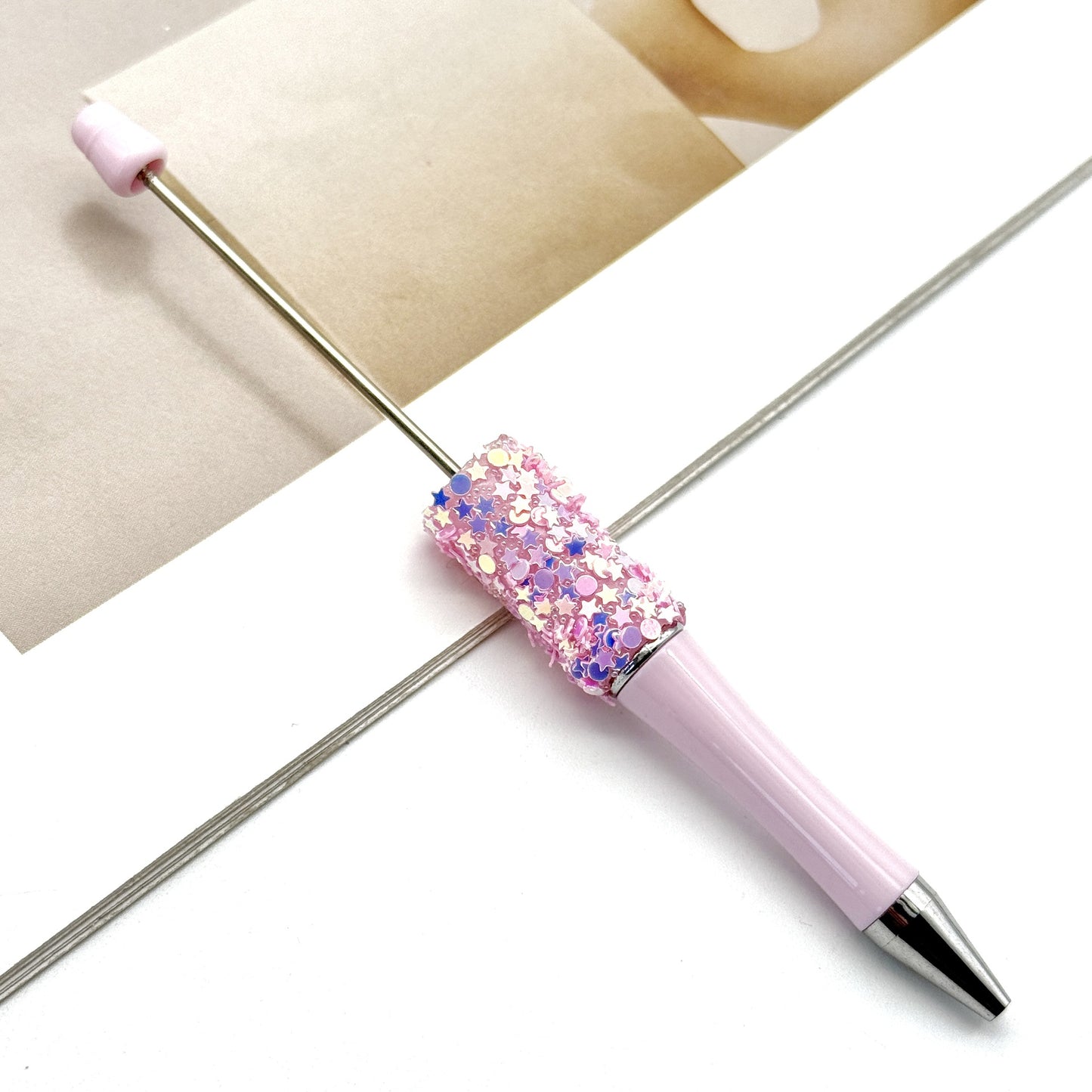 DIY Little Star Ball Pen, Shiny Sequin Star Ball Pen Handmade Patch Cute Ball Pen Spot