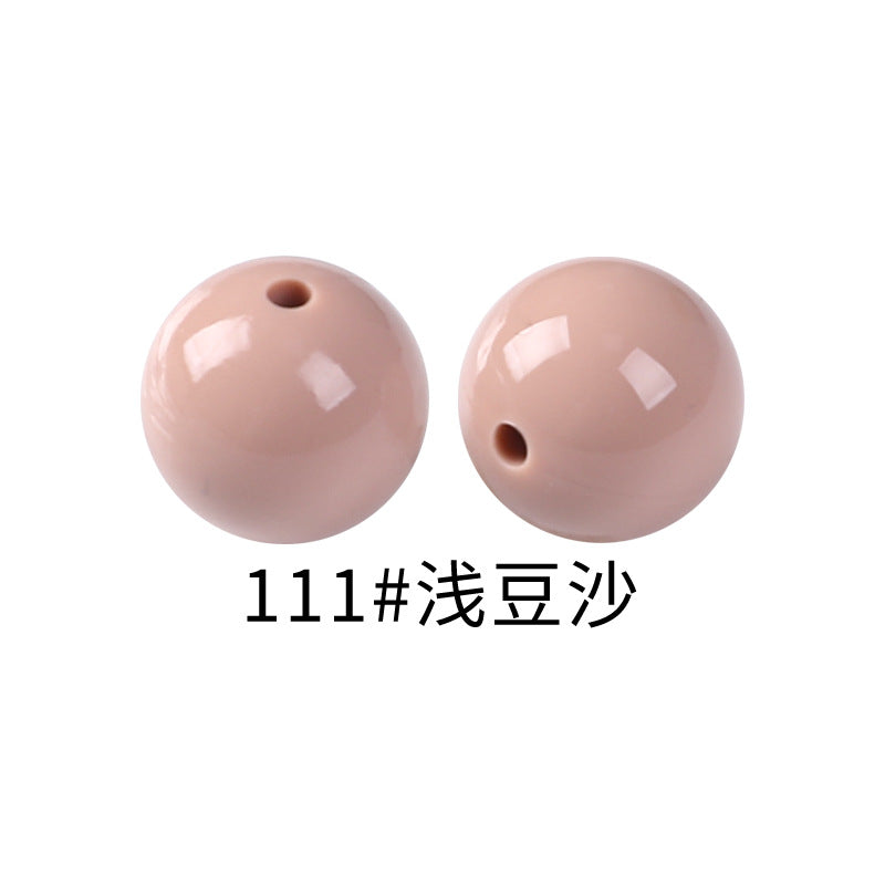 15mm Spot Glossy Silicone Beads Round Loose Beads DIY Jewelry Smooth Oil Injection Silicone Beads Mixed Color Beads