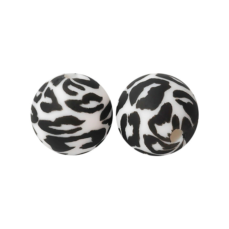 15mm silicone beads water transfer beads DIY jewelry bead pen loose beads wholesale