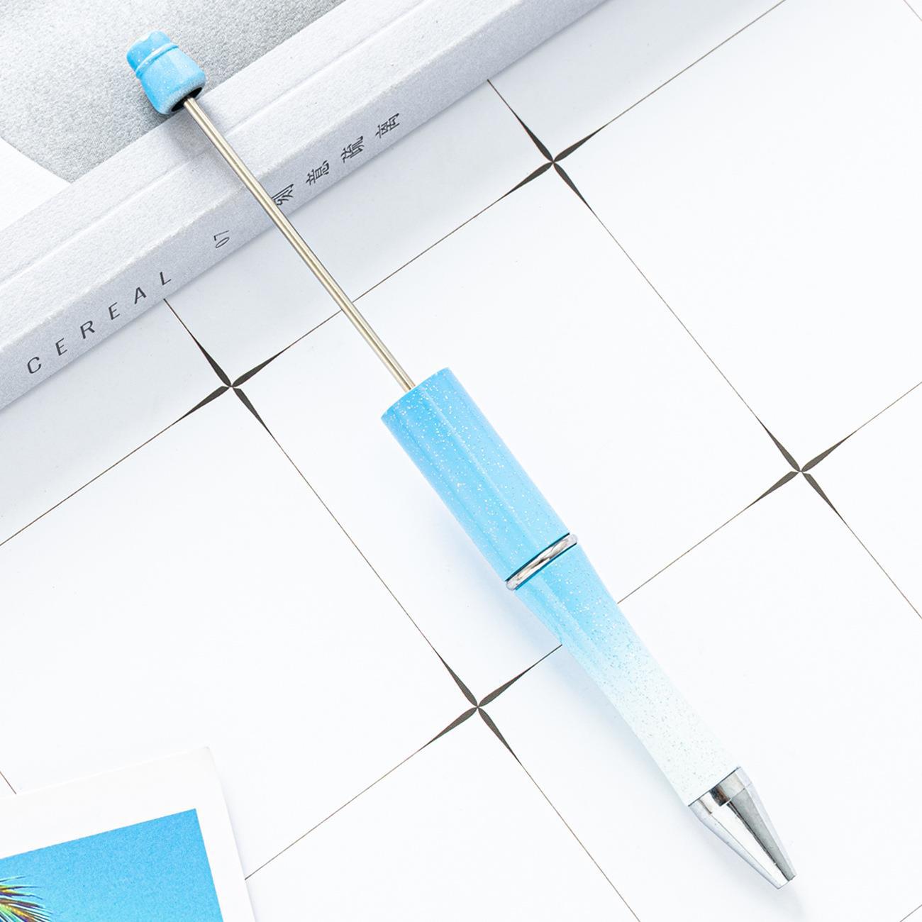 Bead pen, spot wholesale creative DIY plastic bead pen ballpoint pen printable plastic bead pen