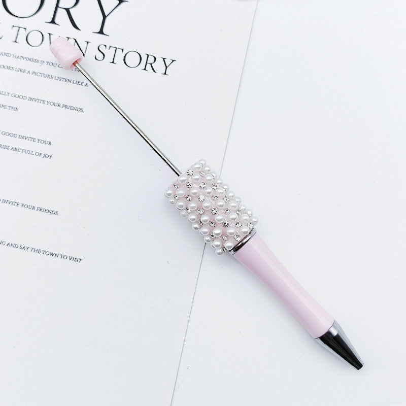 DIY Pearl Diamond Bead Pen Hand Sticker Diamond Ballpoint Pen Flash Diamond Pearl Diamond Beadedpen Spot Wholesale