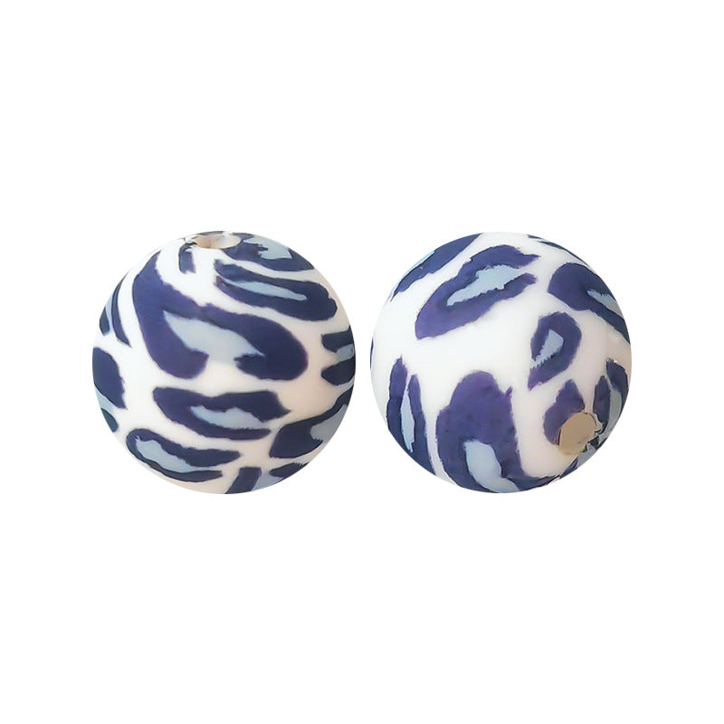 15mm silicone beads water transfer beads DIY jewelry bead pen loose beads wholesale