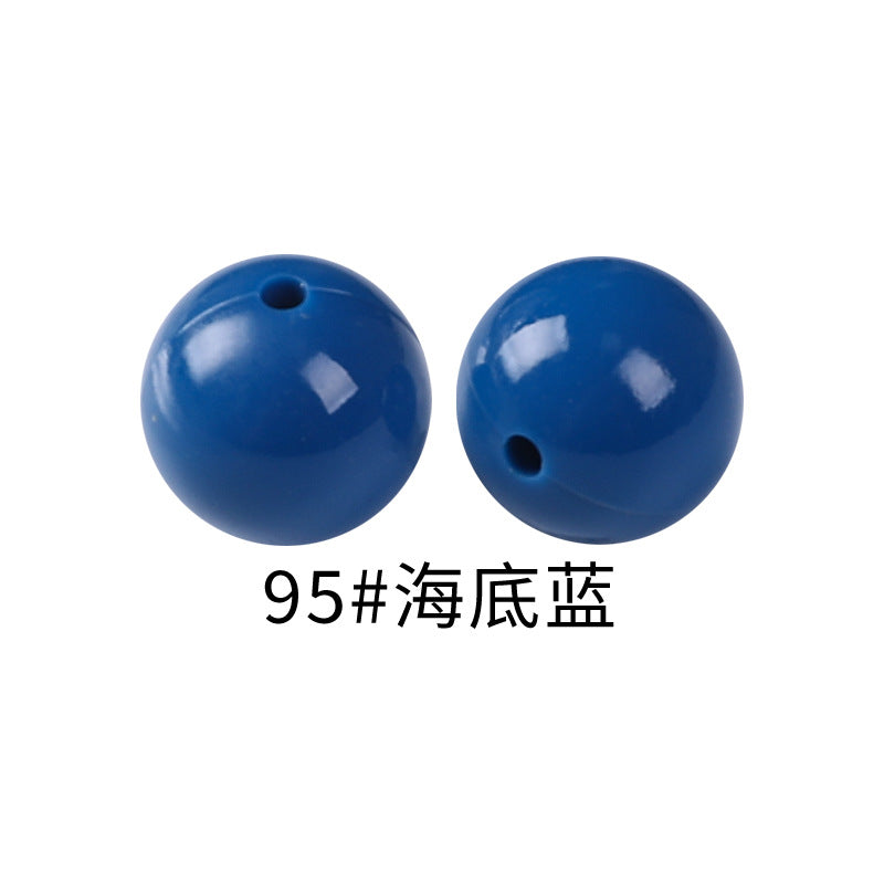 15mm Spot Glossy Silicone Beads Round Loose Beads DIY Jewelry Smooth Oil Injection Silicone Beads Mixed Color Beads