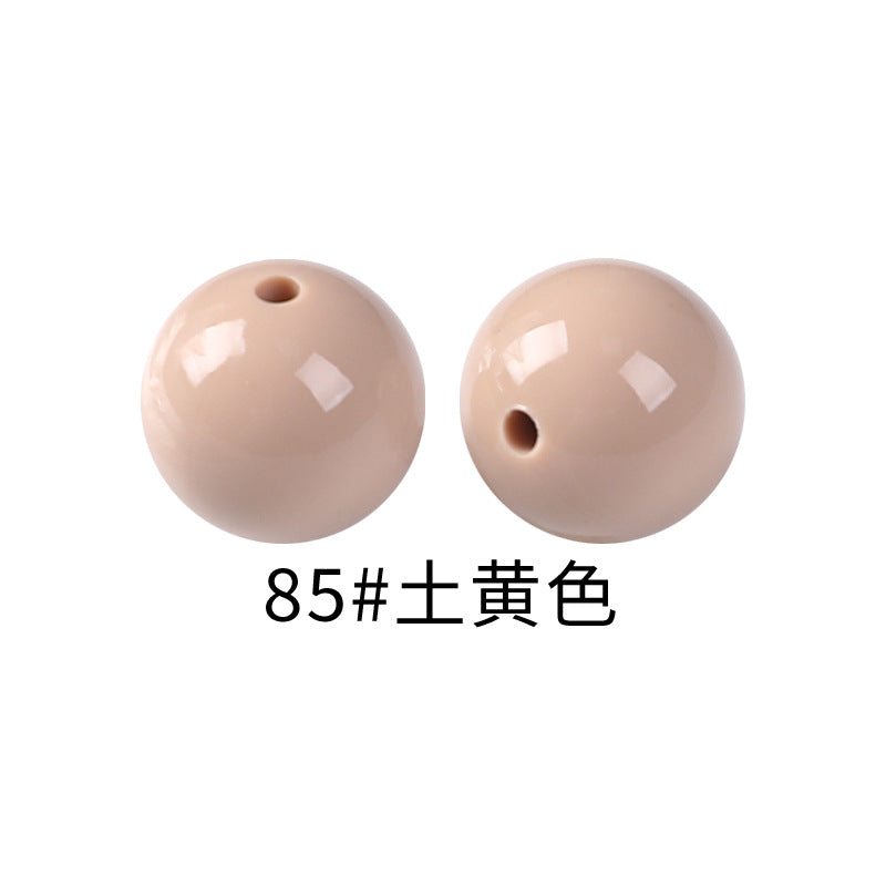 15mm Spot Glossy Silicone Beads Round Loose Beads DIY Jewelry Smooth Oil Injection Silicone Beads Mixed Color Beads