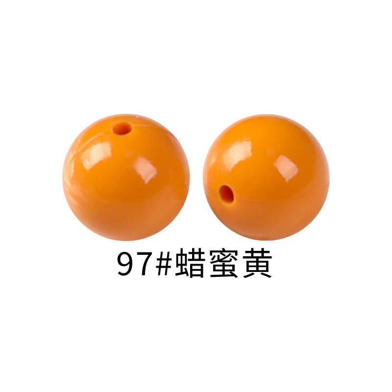 15mm Spot Glossy Silicone Beads Round Loose Beads DIY Jewelry Smooth Oil Injection Silicone Beads Mixed Color Beads