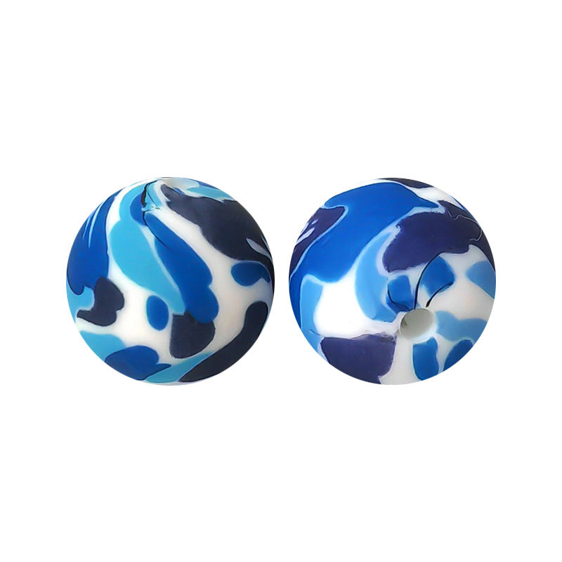 15mm silicone beads water transfer beads DIY jewelry bead pen loose beads wholesale