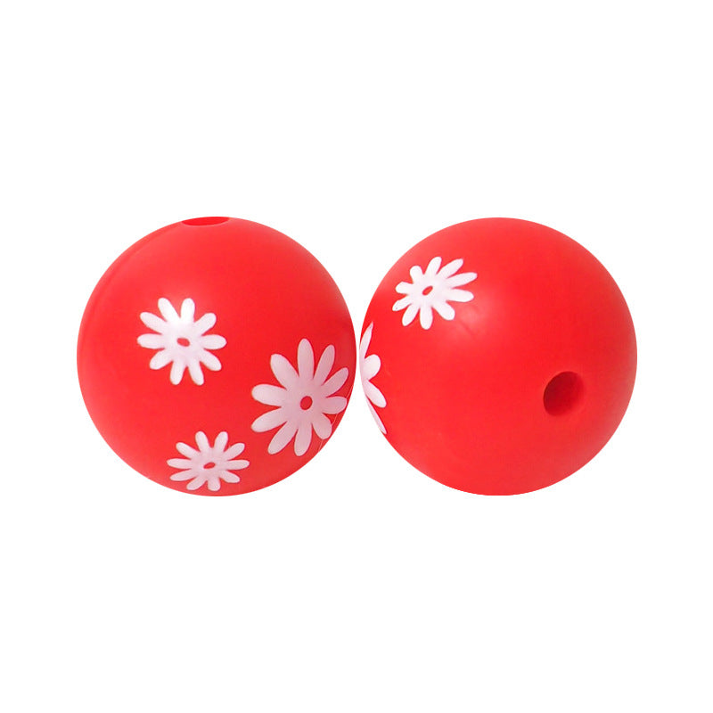 15mm Silicone Beads Water Transfer Beads DIY Jewelry Bead Pen Loose Beads Wholesale #101-150
