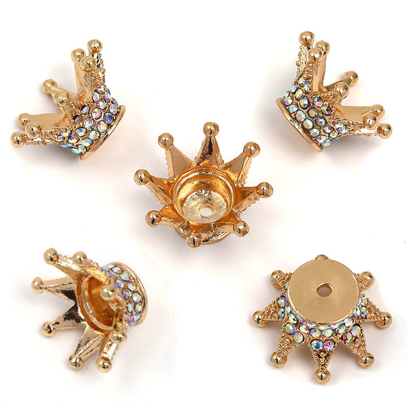 Three-dimensional Rhinestone Crown Beaded Mobile Phone Case DIY Sticker Diamond Jewelry Accessories Crown Small Pendant