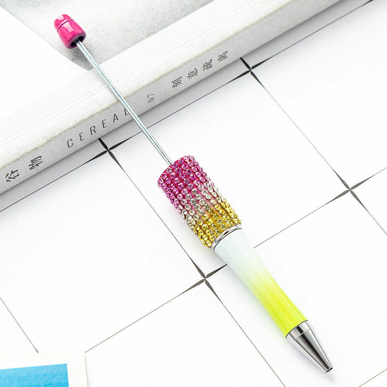 New diamond bead pen spot wholesale creative hand sticker diamond bead pen multi-color bag diamond ballpoint pen