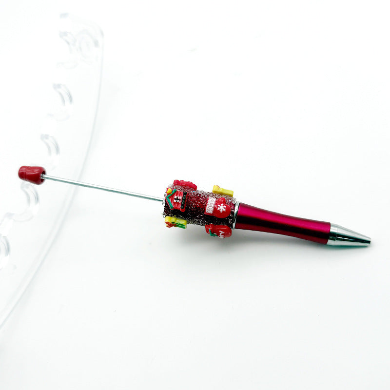 Cross-border Christmas gift box, gloves, lucky bag, bead pen DIY pure rhinestone gypsy sugar pen, Christmas gift pen