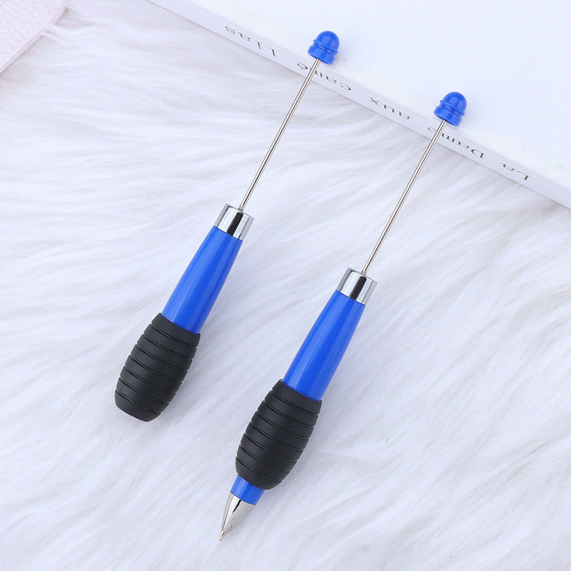 Cross-border explosion DIY telescopic bead pen, creative and cute macaron color telescopic rotating beaded gift ballpoint pen