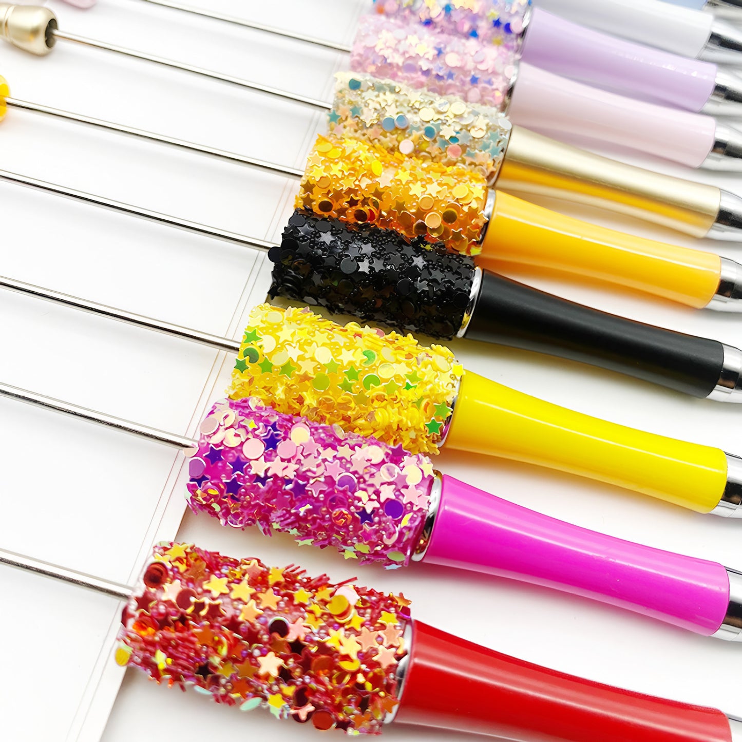 DIY Little Star Ball Pen, Shiny Sequin Star Ball Pen Handmade Patch Cute Ball Pen Spot