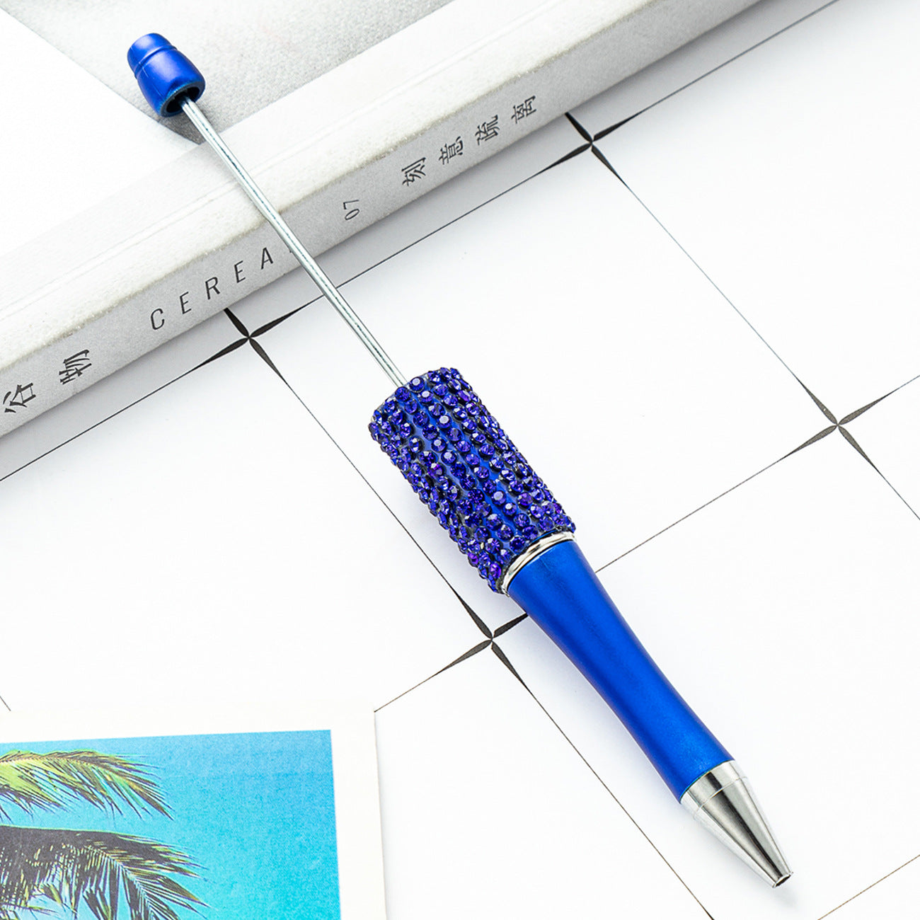 New diamond bead pen spot wholesale creative hand sticker diamond bead pen multi-color bag diamond ballpoint pen
