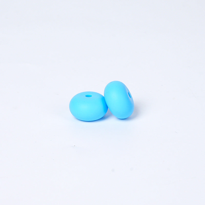 Spot 14mm Small Abacus Beads Food Grade Silicone Beads DIY Men's and Women's Jewelry Necklaces Oval Beads Wholesale #51-93