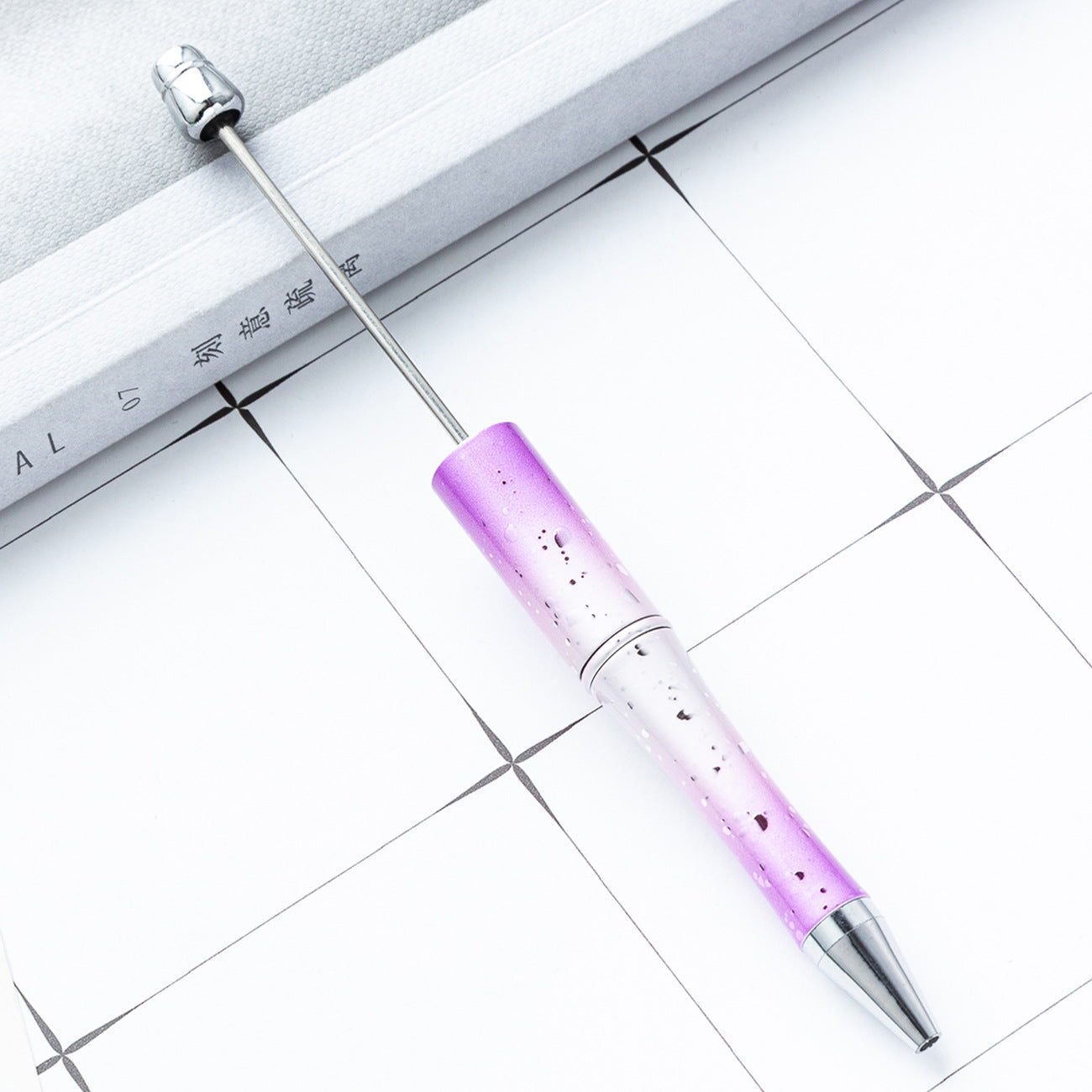 New DIY starry sky bead pen UV electroplating beaded ballpoint pen starry sky sequins gradual change bead pen manufacturers wholesale