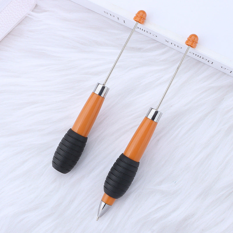 Cross-border explosion DIY telescopic bead pen, creative and cute macaron color telescopic rotating beaded gift ballpoint pen