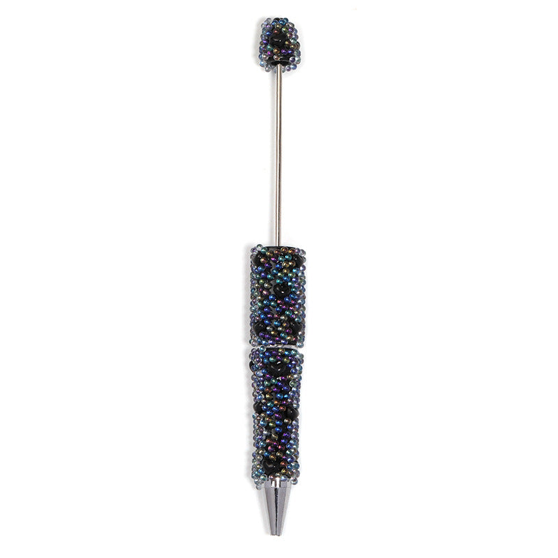 Mermaid love bubble glass beads bead pen DIY multi-color high-value rotating ballpoint pen student gift pen
