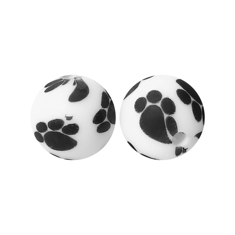 15mm silicone beads water transfer beads DIY jewelry bead pen loose beads wholesale