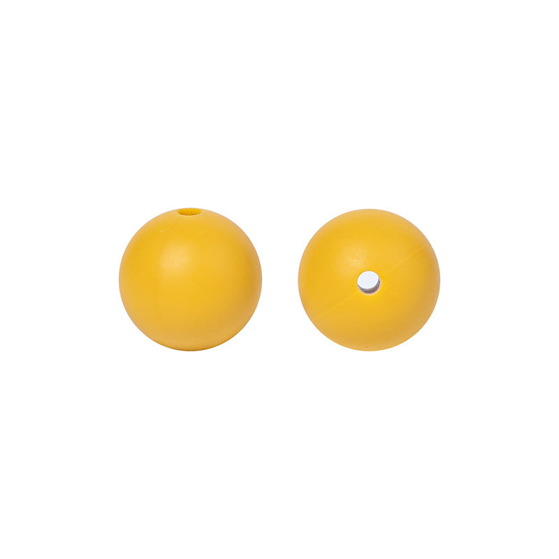 9 Mm Food Grade Silicone Beads Colored Round Loose Beads Handmade DIY Beaded Bracelet Pacifier Chain Accessories Spot Wholesale #51-98