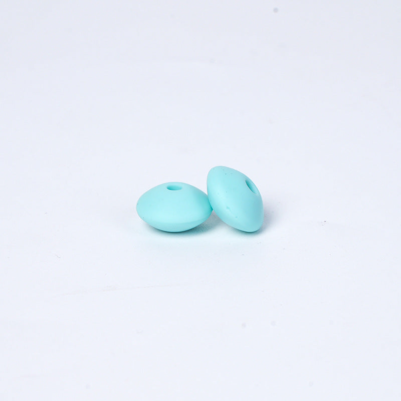 Spot Silicone Beads European and American Jewelry 12mm Small Beads DIY Necklace Beaded Oval Lentil Loose Beads Wholesale #101-137