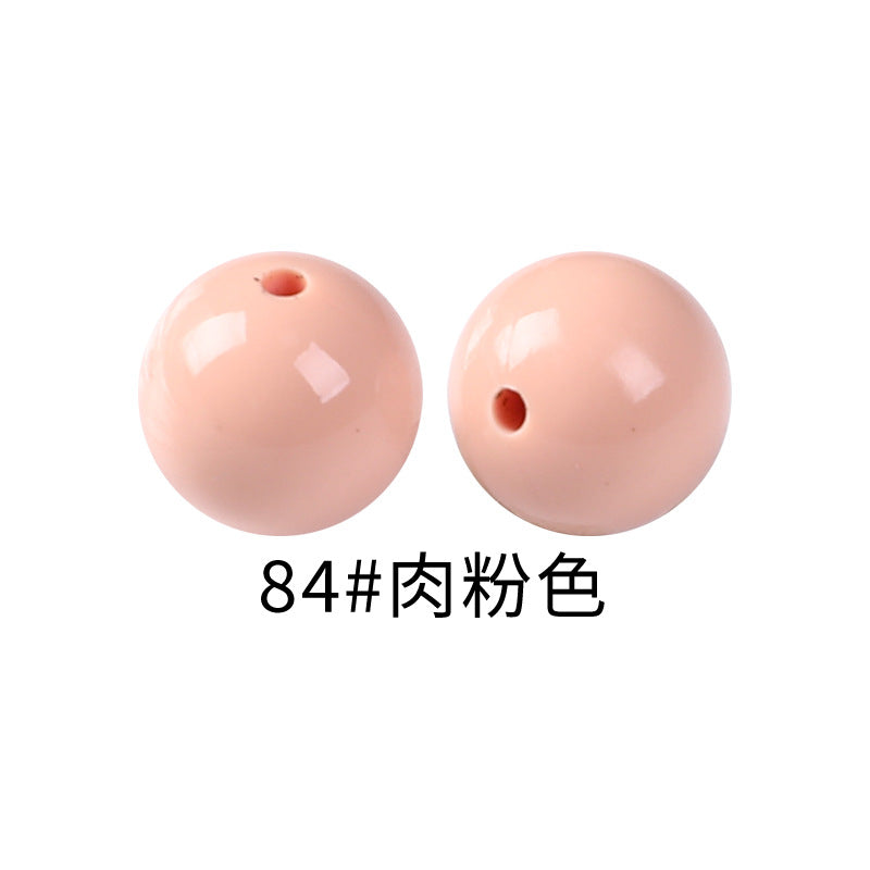 15mm Spot Glossy Silicone Beads Round Loose Beads DIY Jewelry Smooth Oil Injection Silicone Beads Mixed Color Beads