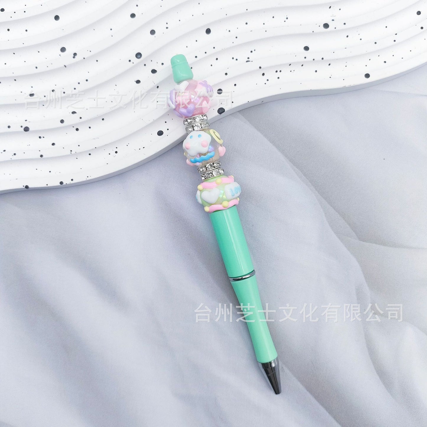 Dopamine magic wand ballpoint pen DIY finished product beading bead pen ins cartoon pink live stream blind box Moe pen