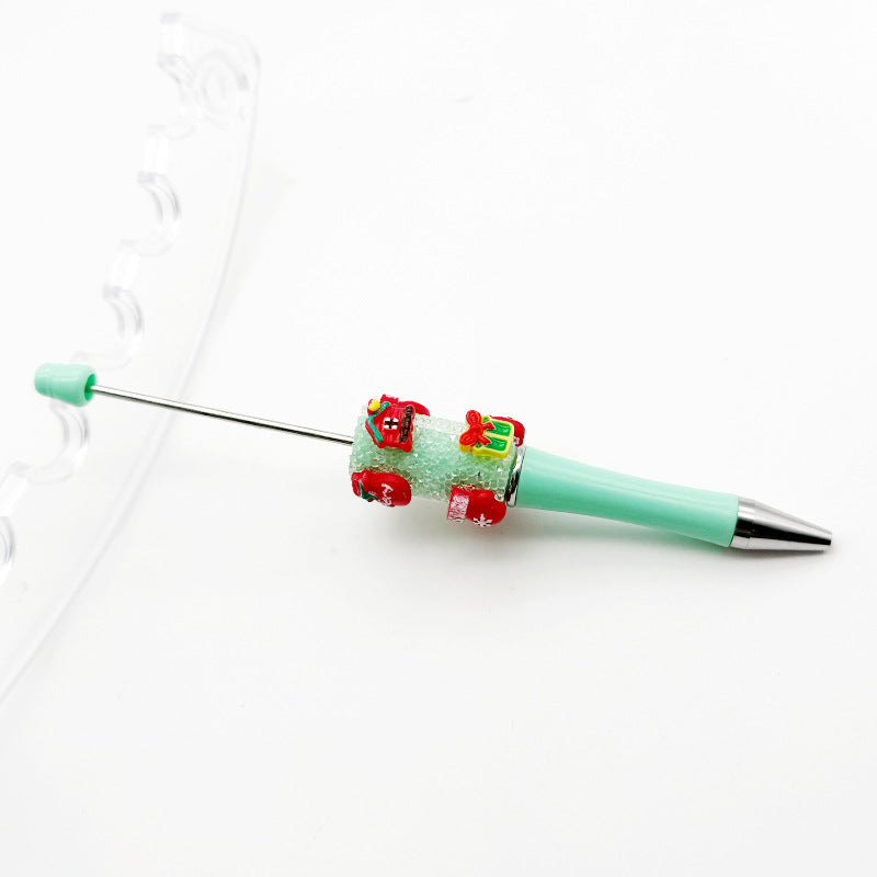 Cross-border Christmas gift box, gloves, lucky bag, bead pen DIY pure rhinestone gypsy sugar pen, Christmas gift pen