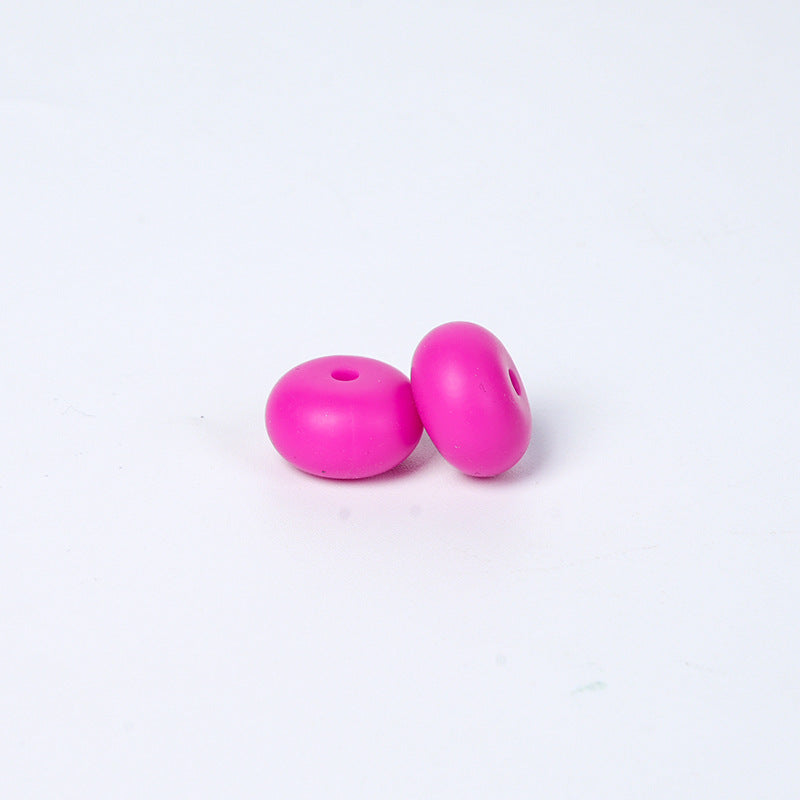 Spot 14mm Small Abacus Beads Food Grade Silicone Beads DIY Men's and Women's Jewelry Necklaces Oval Beads Wholesale #51-93
