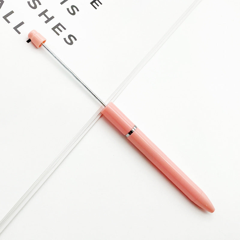 Long bead pen DIY handmade beaded plastic ballpoint pen, creative and personalized long bead string gift pen wholesale