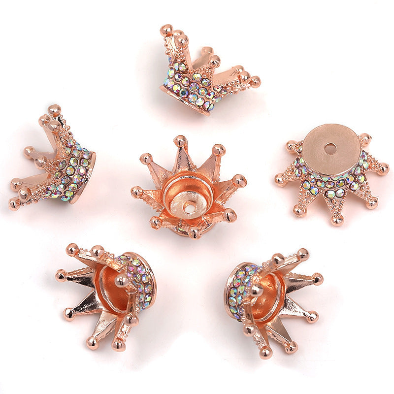 Three-dimensional Rhinestone Crown Beaded Mobile Phone Case DIY Sticker Diamond Jewelry Accessories Crown Small Pendant
