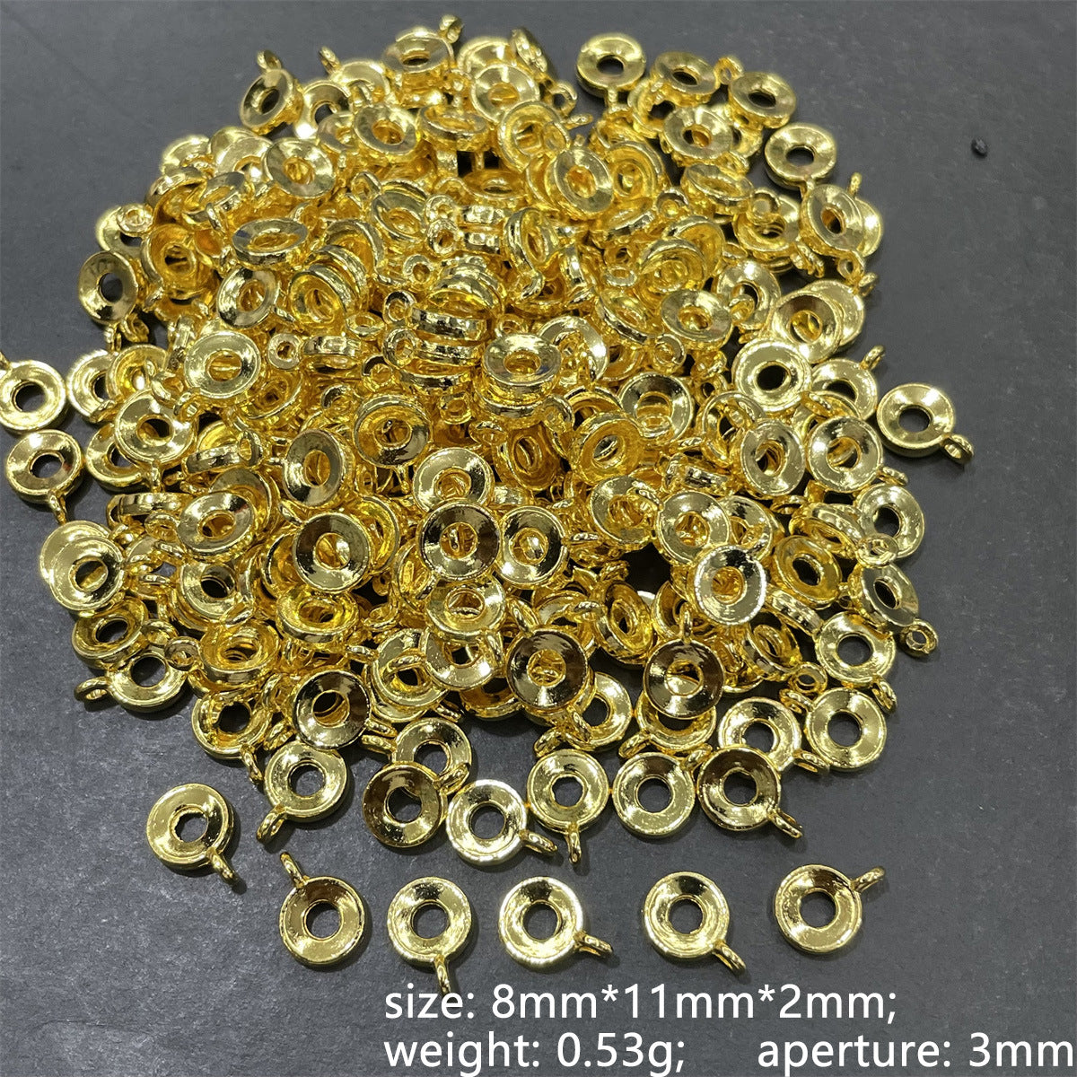 Gold Alloy DIY Jewelry Accessories Tee Bead Barrier Bracelet Necklace Pendant Buckle Accessories