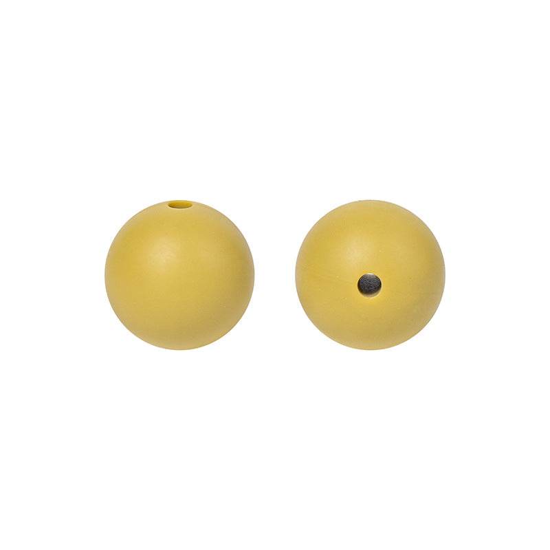 9 Mm Food Grade Silicone Beads Colored Round Loose Beads Handmade DIY Beaded Bracelet Pacifier Chain Accessories Spot Wholesale #51-98