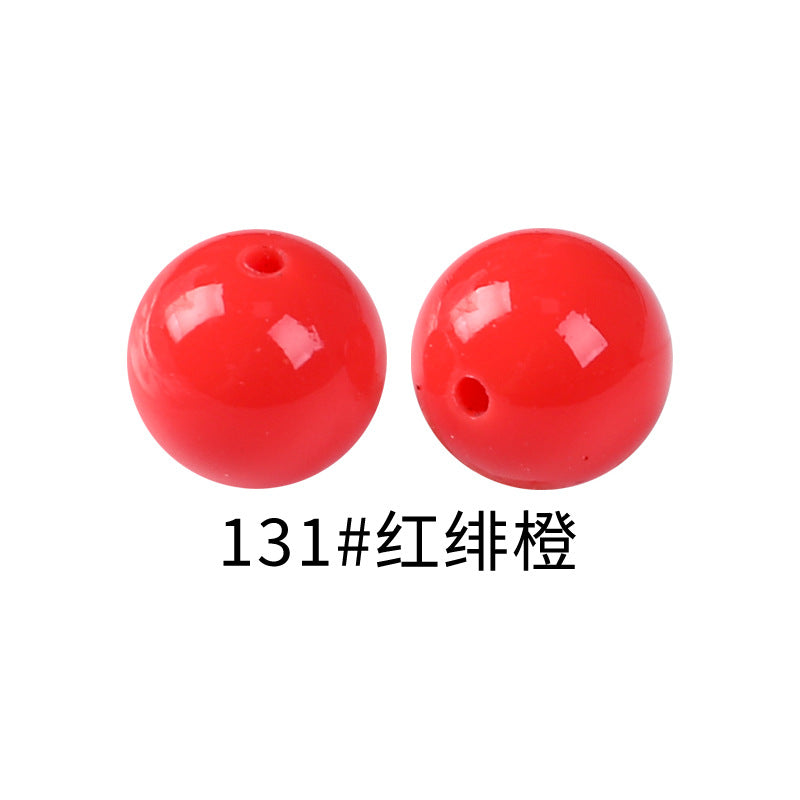 15mm Spot Glossy Silicone Beads Round Loose Beads DIY Jewelry Smooth Oil Injection Silicone Beads Mixed Color Beads #51-68