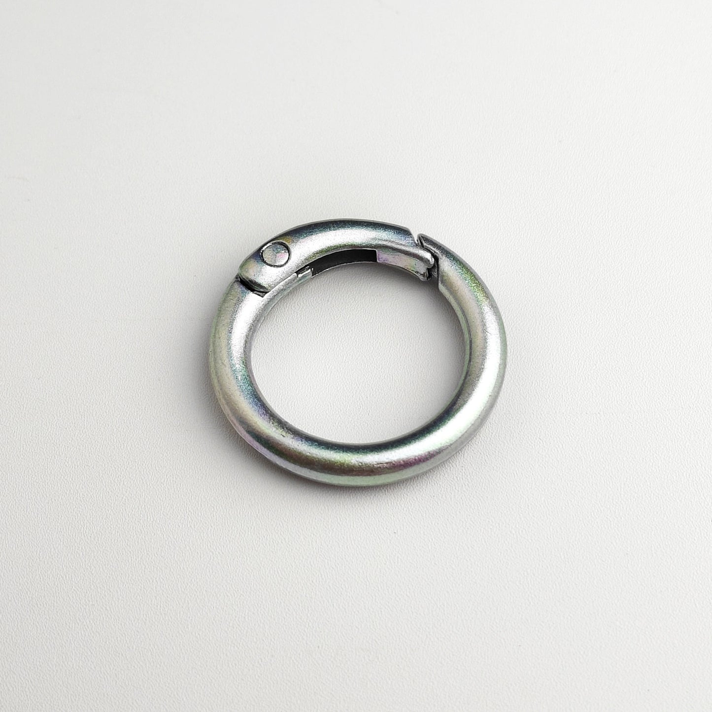 20Mm UV electroplated color spring buckle ab color Mapei spring ring DIY jewelry accessories alloy round connection keychain