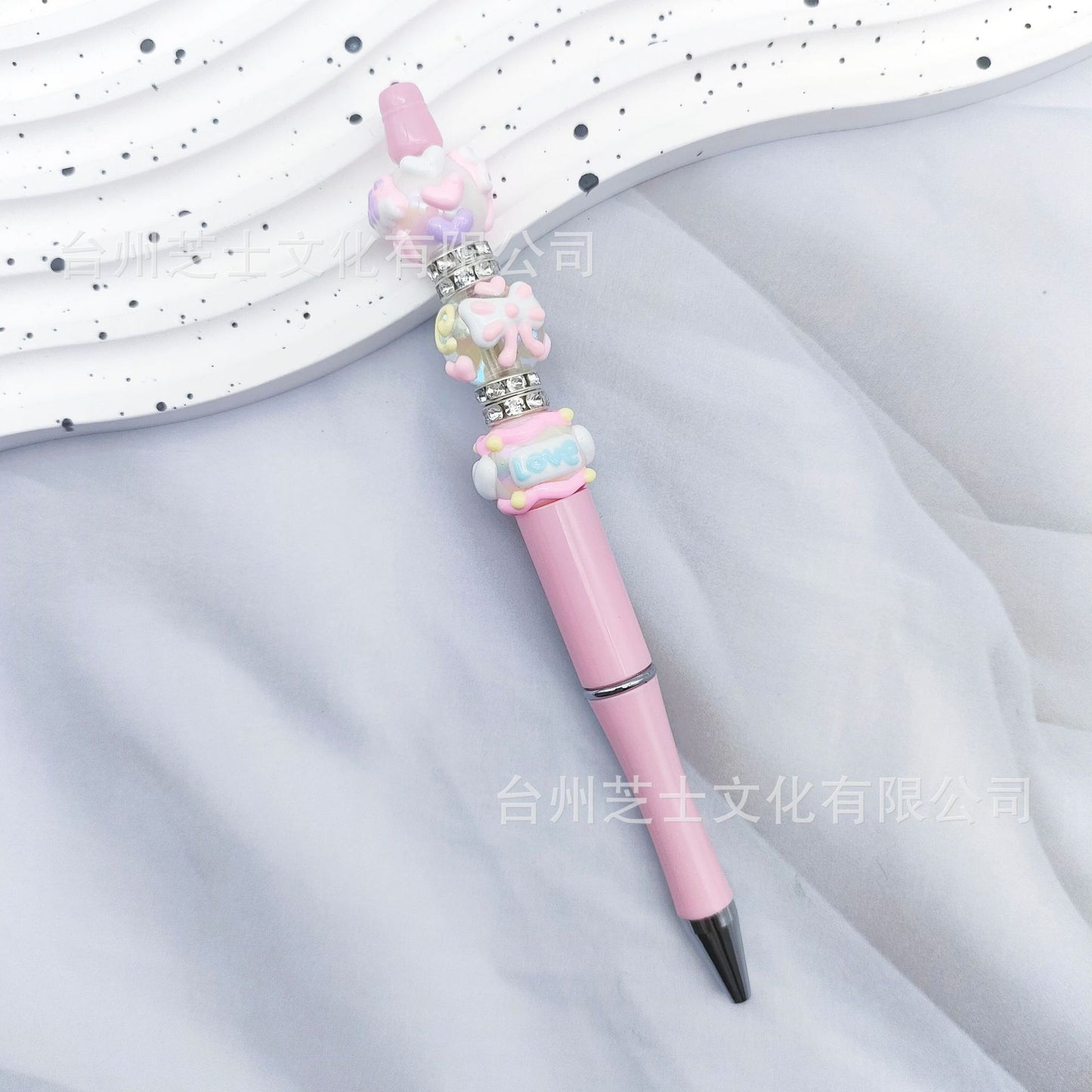 Dopamine magic wand ballpoint pen DIY finished product beading bead pen ins cartoon pink live stream blind box Moe pen