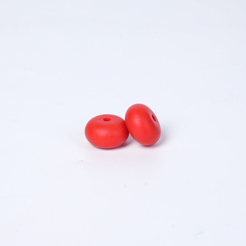 Spot 14mm Small Abacus Beads Food Grade Silicone Beads DIY Men's and Women's Jewelry Necklaces Oval Beads Wholesale #51-93