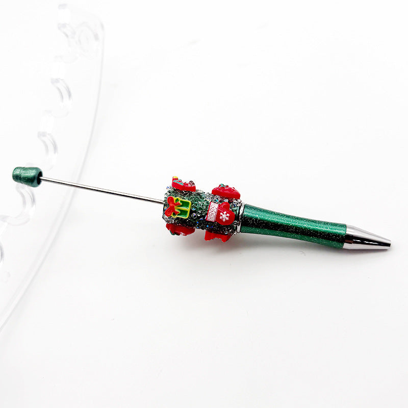 Cross-border Christmas gift box, gloves, lucky bag, bead pen DIY pure rhinestone gypsy sugar pen, Christmas gift pen