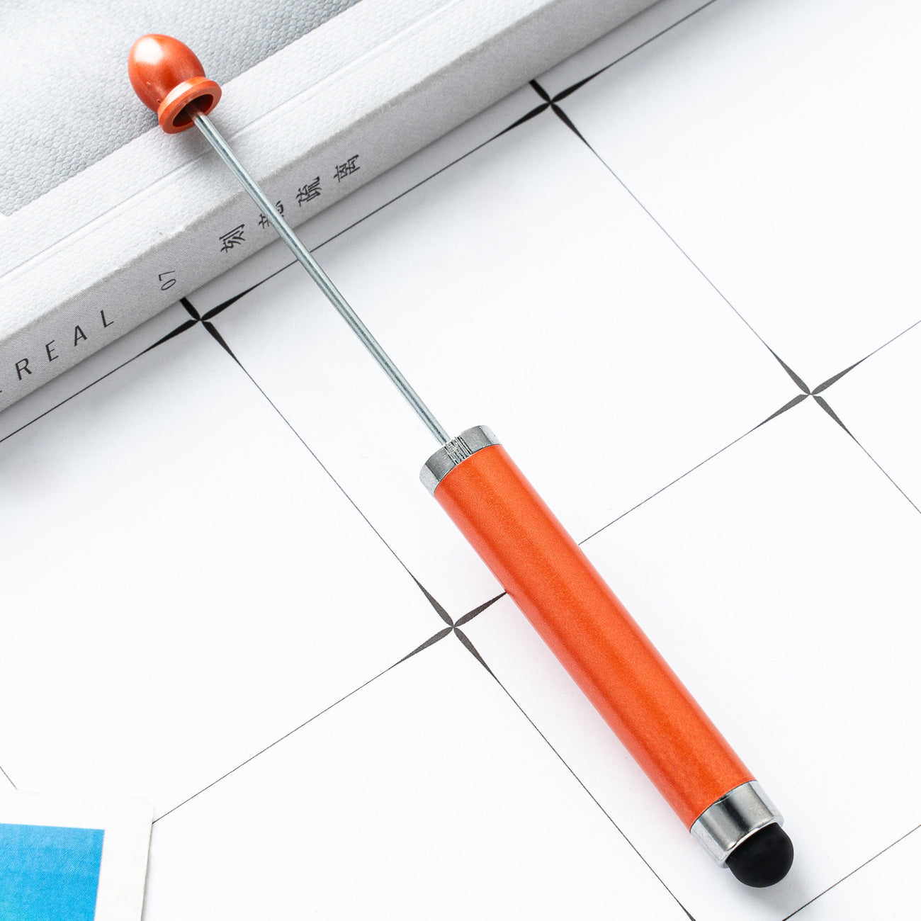 Spot wholesale plastic pen touch screen pen DIY handmade bead pen three-in-one capacitive bead multi-functional ballpoint pen