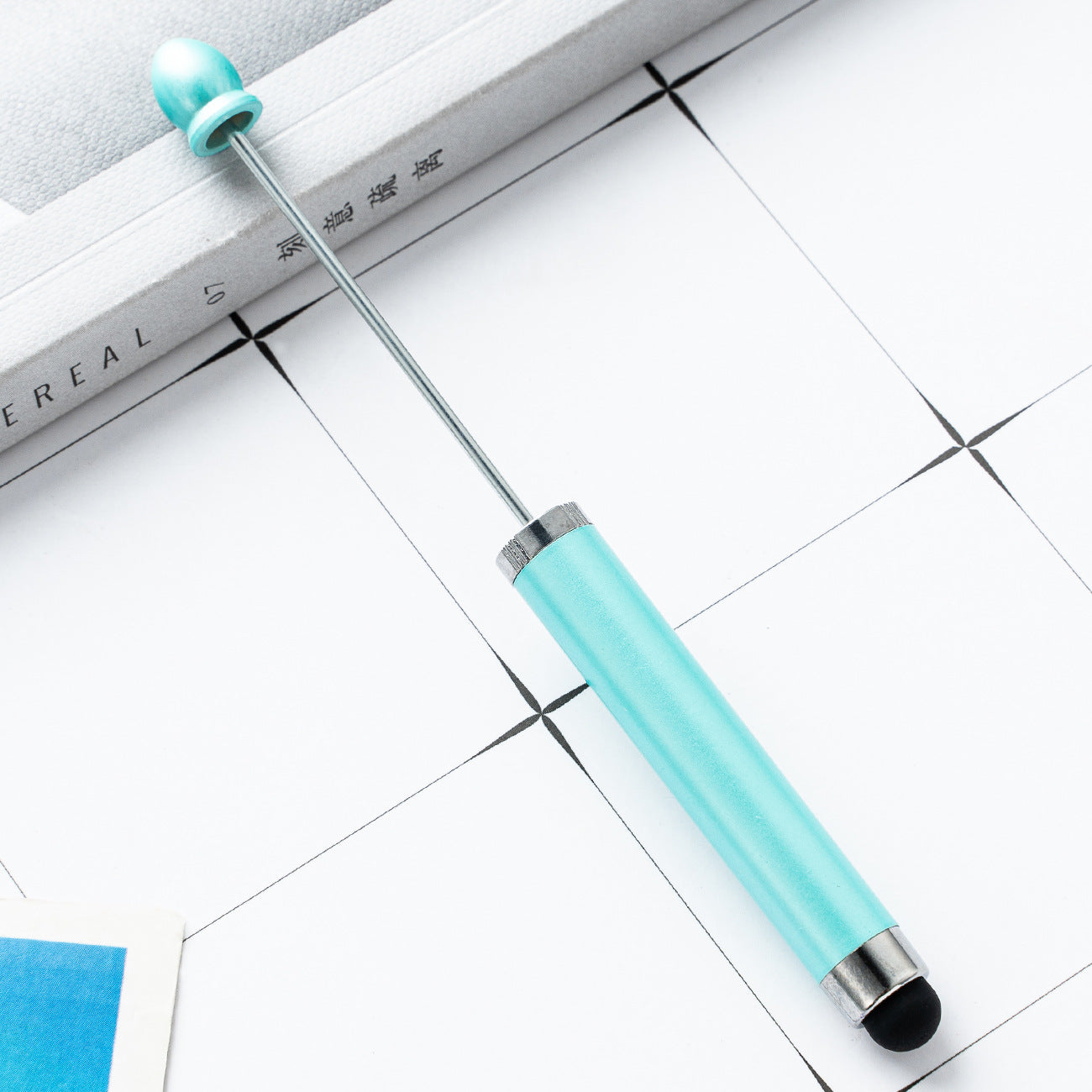 Spot wholesale plastic pen touch screen pen DIY handmade bead pen three-in-one capacitive bead multi-functional ballpoint pen