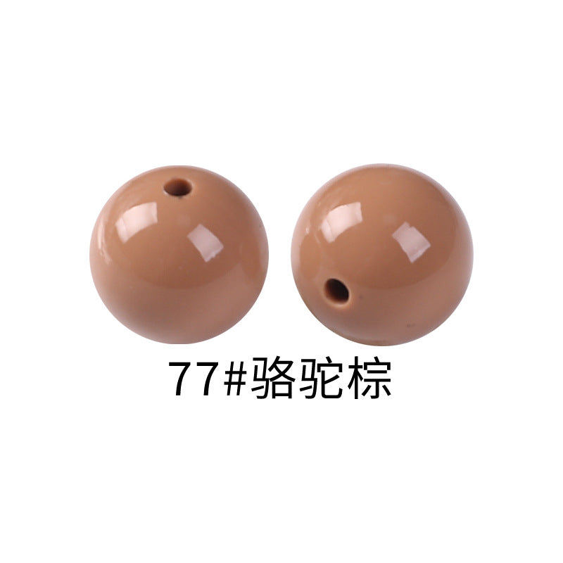 15mm Spot Glossy Silicone Beads Round Loose Beads DIY Jewelry Smooth Oil Injection Silicone Beads Mixed Color Beads