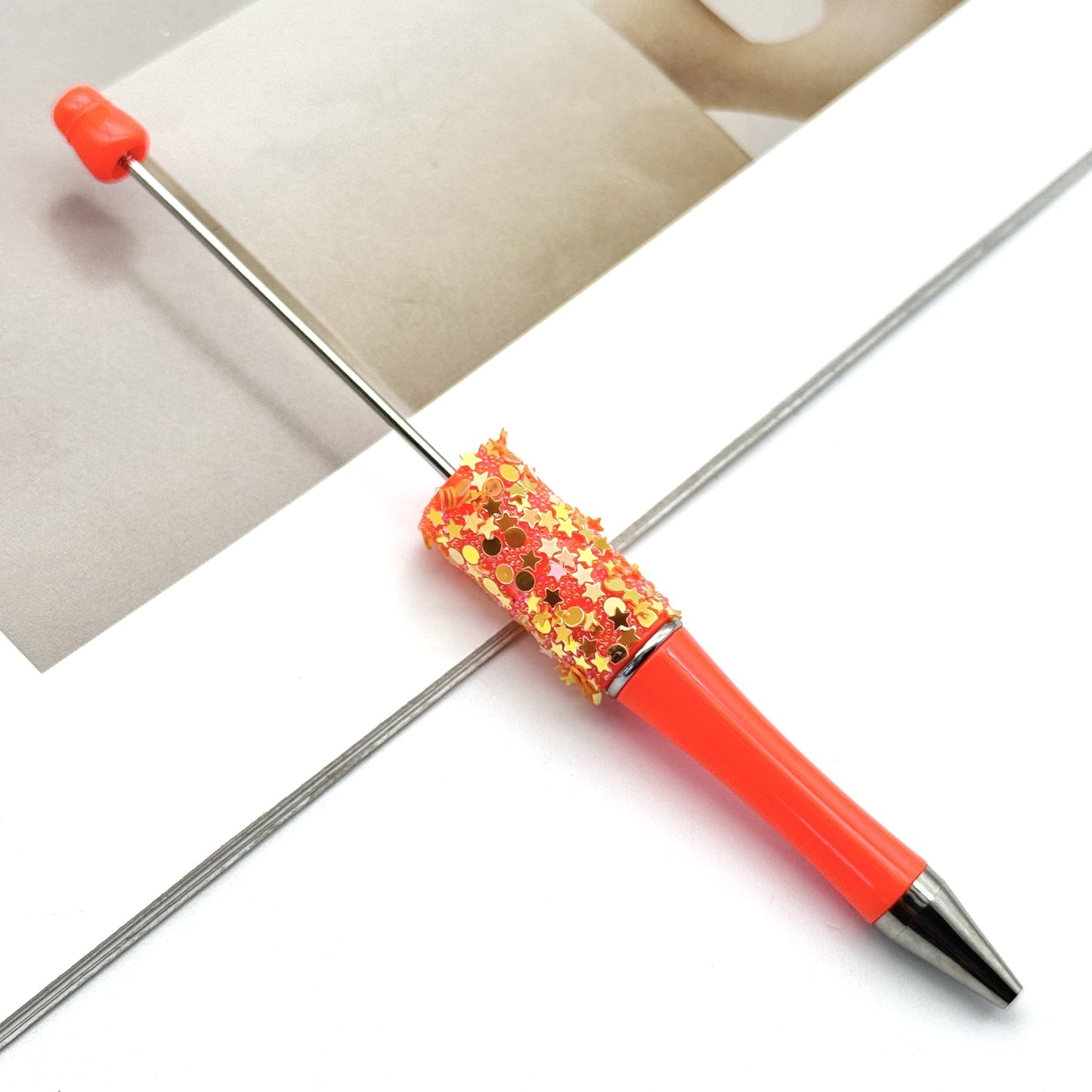 DIY Little Star Ball Pen, Shiny Sequin Star Ball Pen Handmade Patch Cute Ball Pen Spot