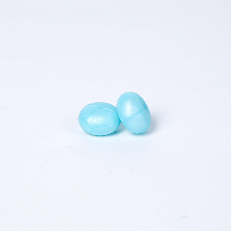 Spot 14mm Small Abacus Beads Food Grade Silicone Beads DIY Men's and Women's Jewelry Necklaces Oval Beads Wholesale #51-93