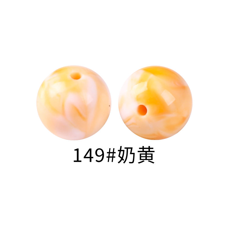 15mm Spot Glossy Silicone Beads Round Loose Beads DIY Jewelry Smooth Oil Injection Silicone Beads Mixed Color Beads #51-68
